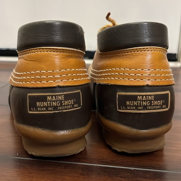 Vintage L. L. Bean Maine Hunting Shoe Short Duck Boots Gumshoes size 8 Lace Up - Picture 6 of 10